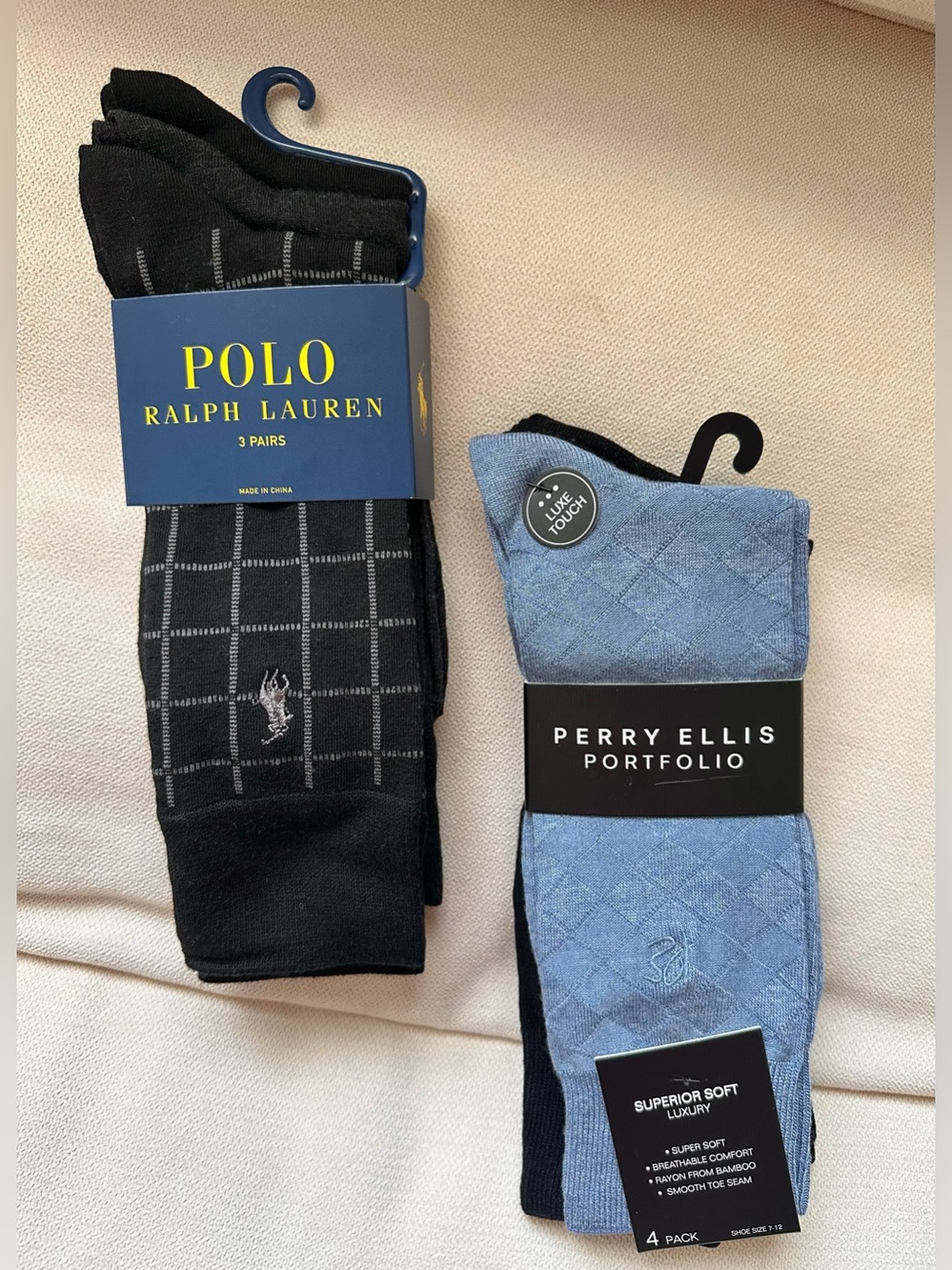 Men’s Ralph Lauren & Perry Ellis Socks 7 pairs. NEW